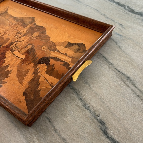 Vtg Buchschmid & Gretaux Stuttgart-Vaihingen wood inlay made in Germany - Picture 5 of 8